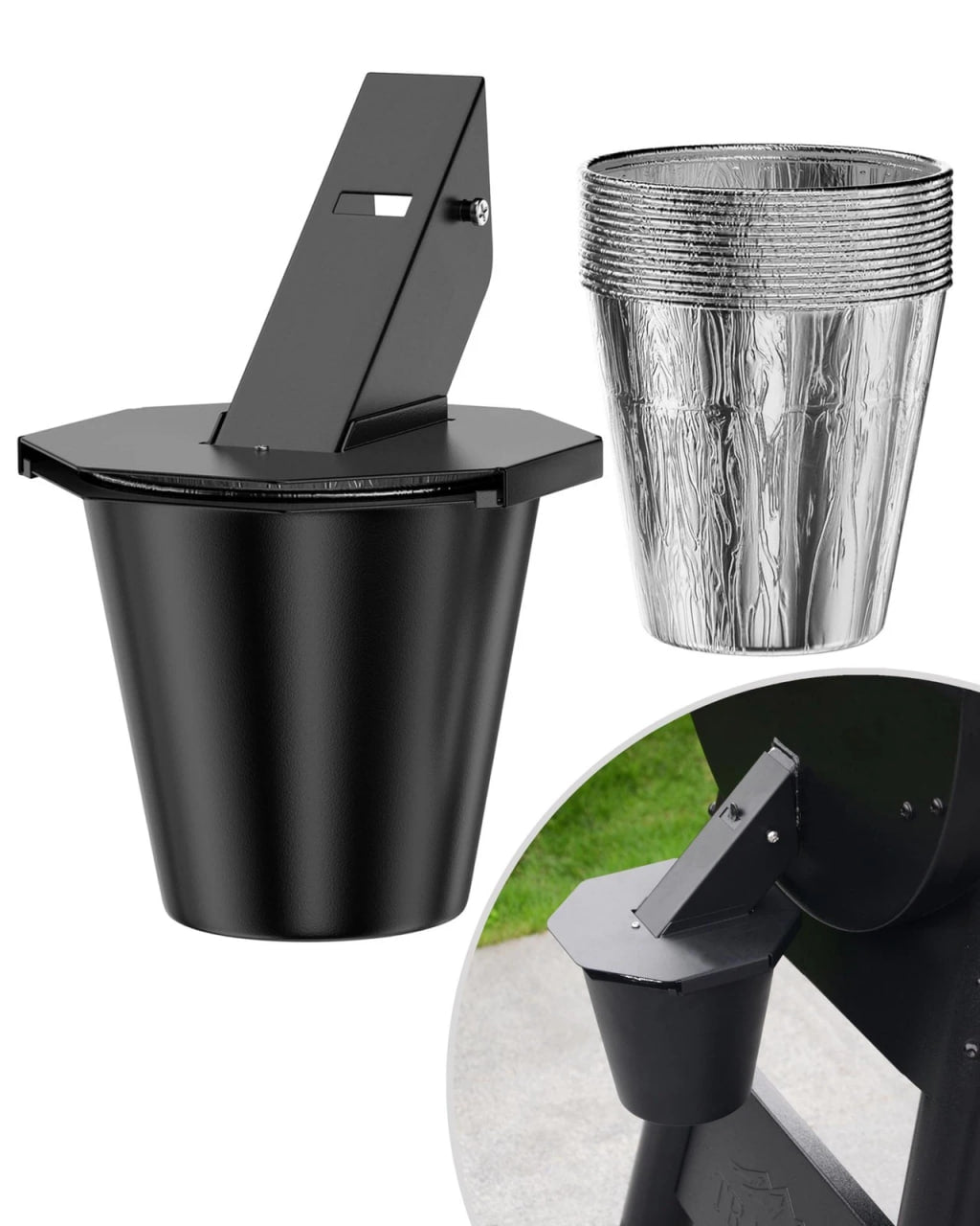 🔥LAST DAY SALE 55% OFF✨Grease Bucket with Lid & Silicone Liner